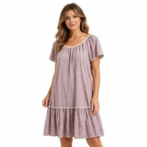 Johnny Was Jade Eyelet ruffle Dress Small